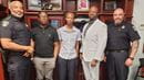 Public Safety’s summer interns from WorkReady and Philadelphia Youth Network pose with Chief Mel Singleton, Deputy Chief Adams and Lieutenant Santiago