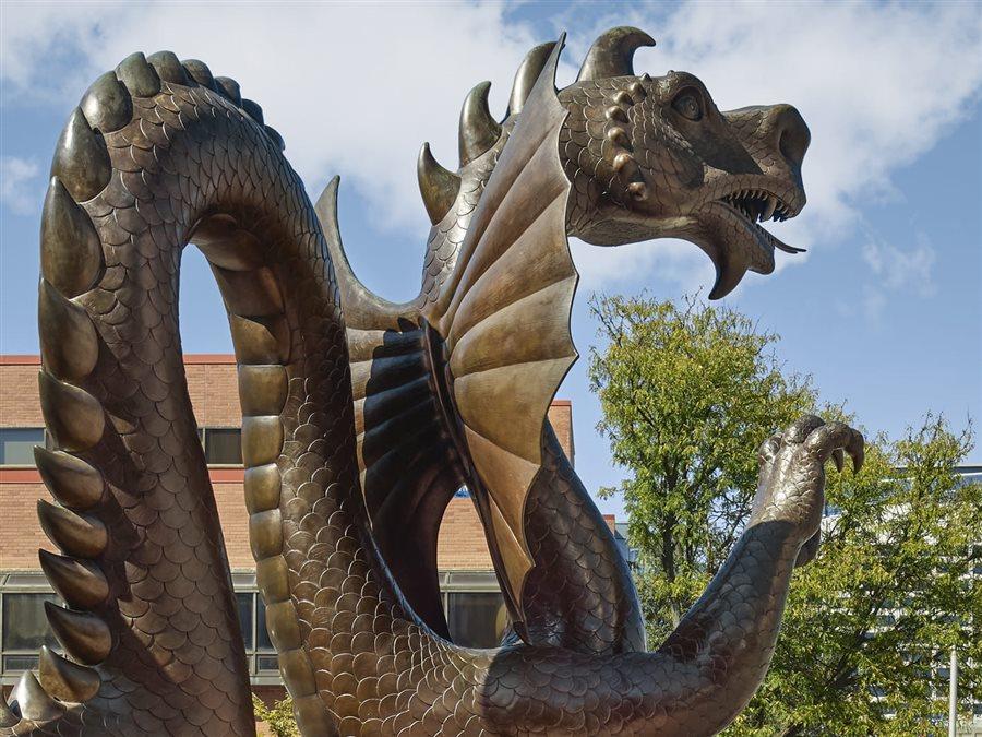 Drexel Dragon Statue