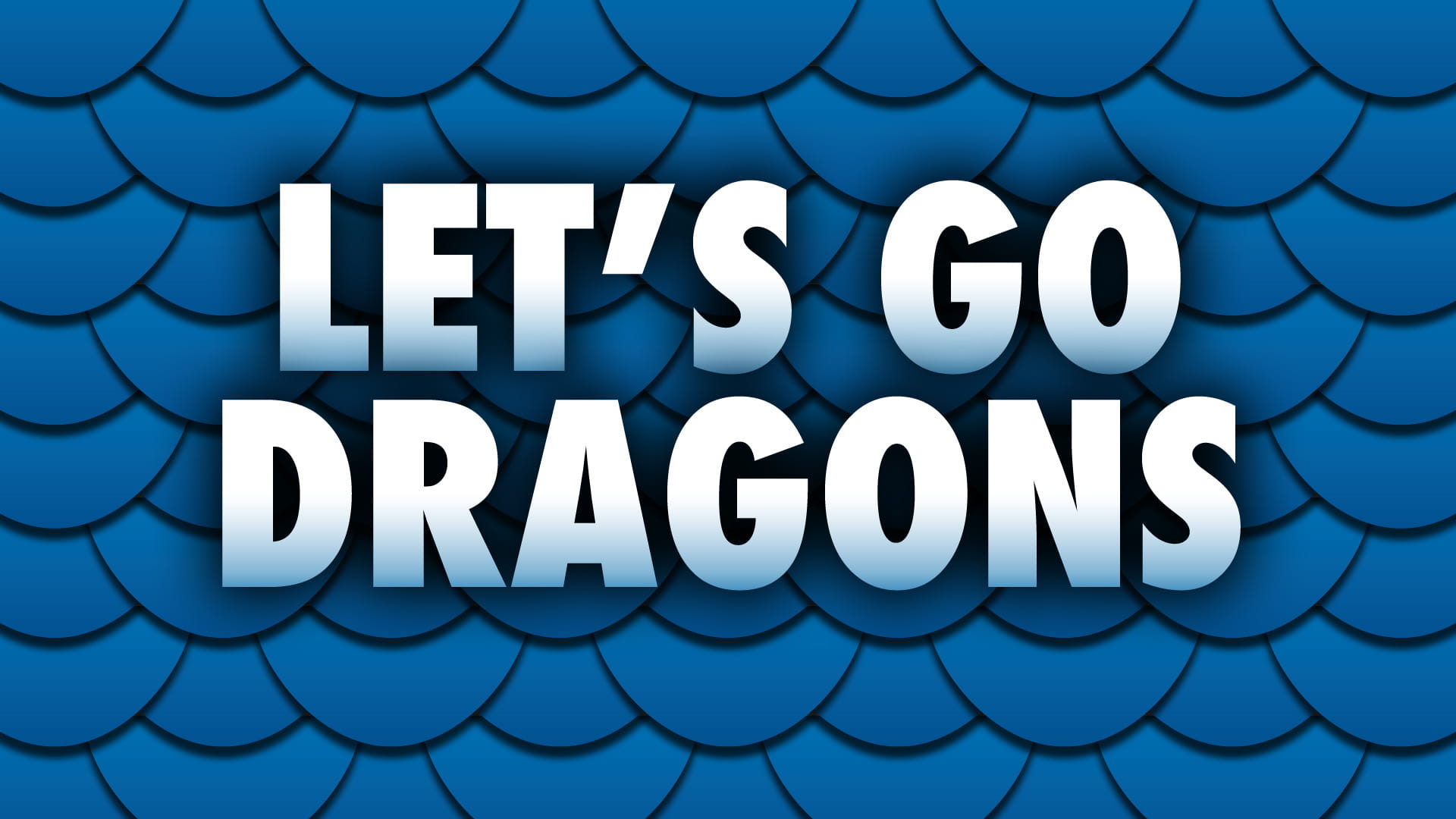 Dragon scales graphical design with 'Let's Go Dragons.'