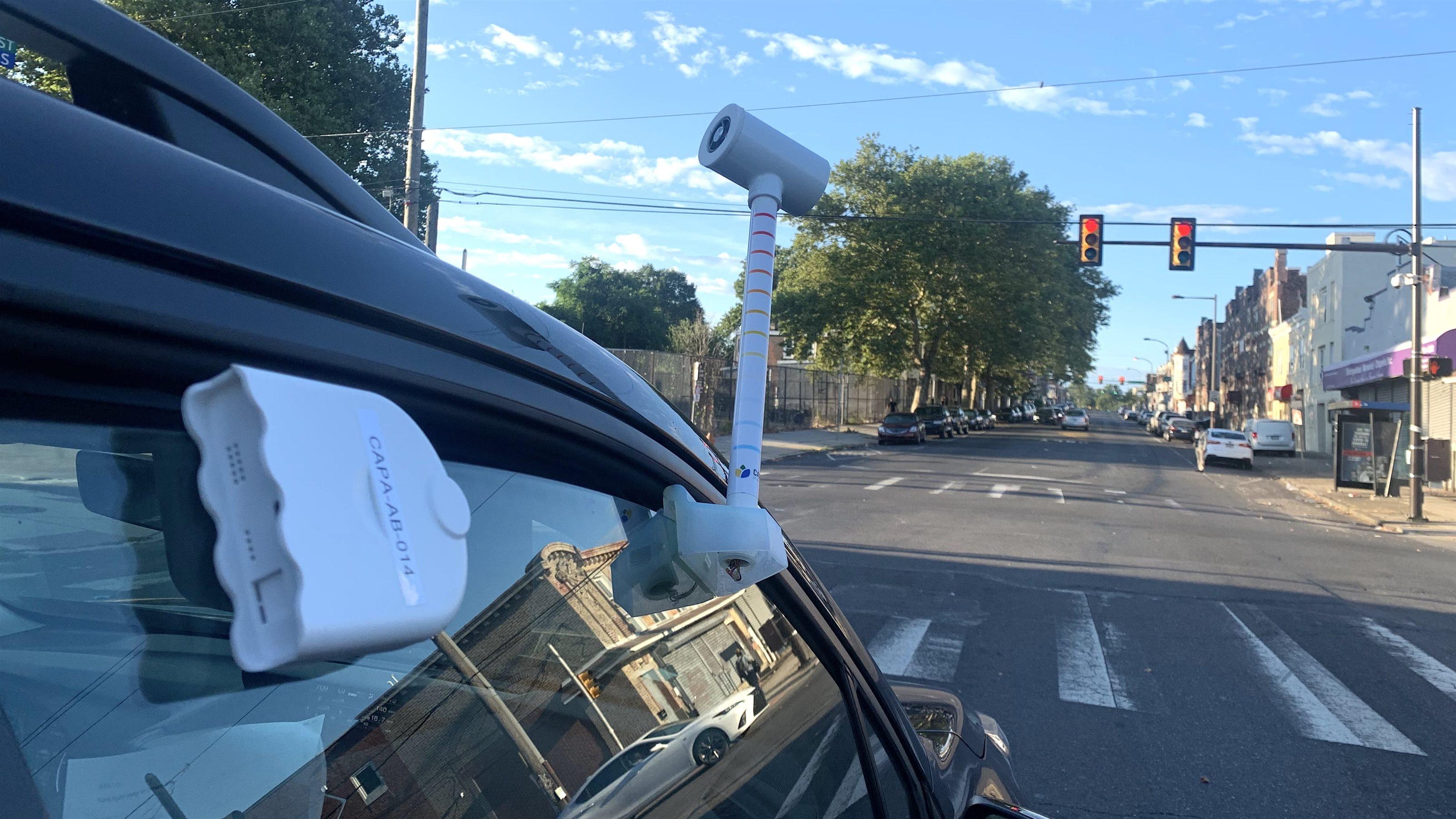 Sensors out a car window