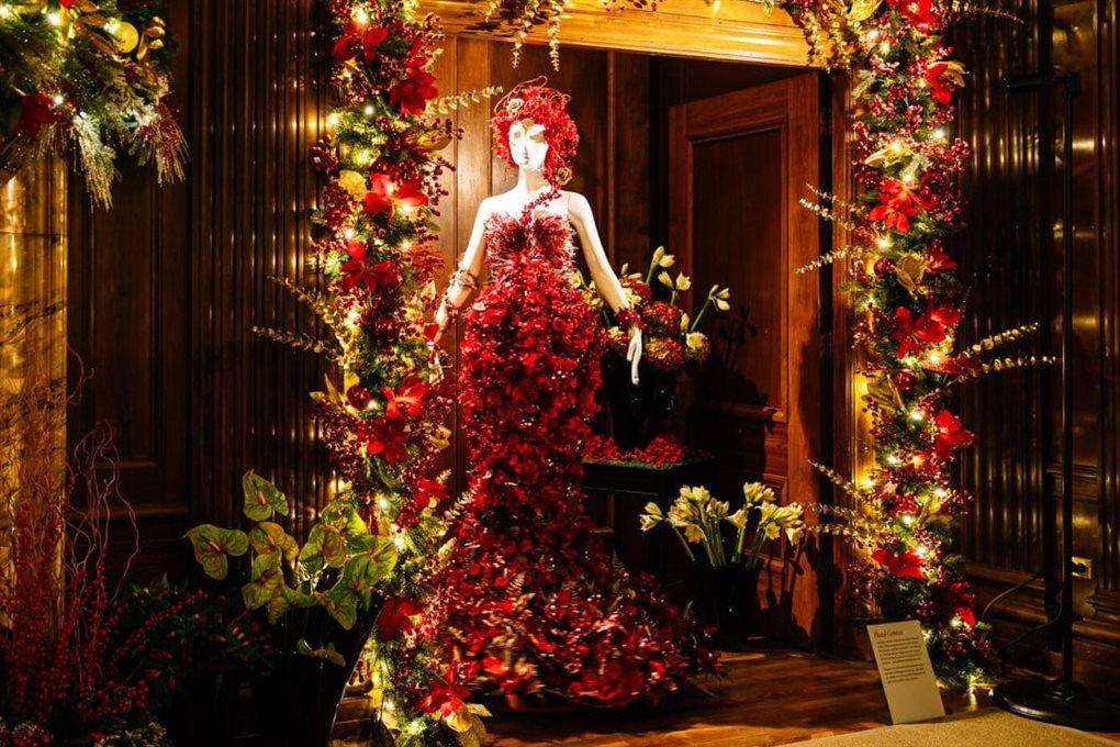 Holiday dress by Drexel students at Longwood Gardens