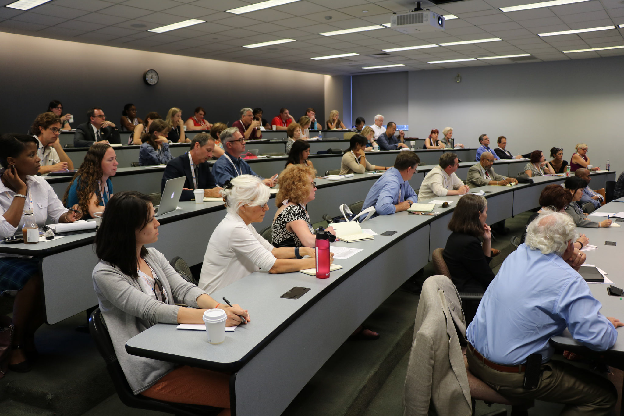A picture of conference attendees at a session