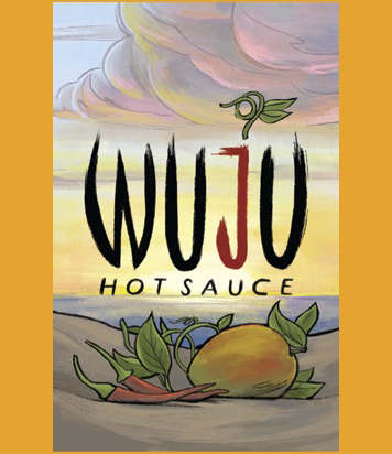 WUJU Hot Sauce label