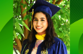 Image of Samia wearing a cap and gown