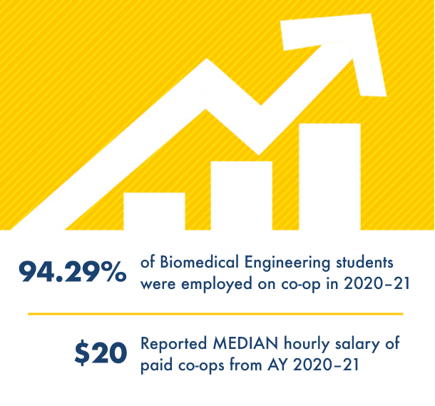 98.8% of Biomedical Engineering Students were Employed on Co-op in 2015-16
