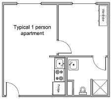 Typical 1 person apartment