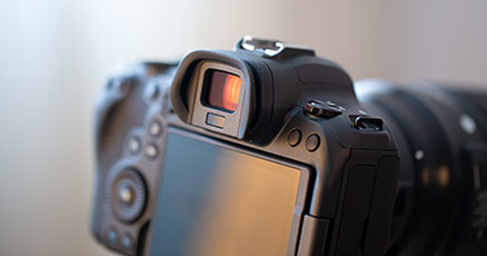 Close-up of a digital camera.