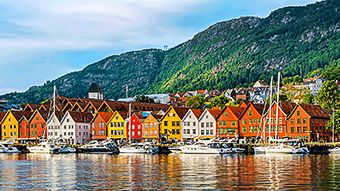 Stock image of Bergen, Norway.