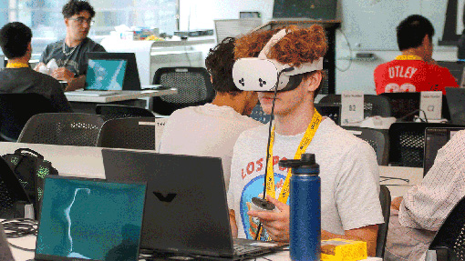 Drexel Digital Development Camp participants working on a project.