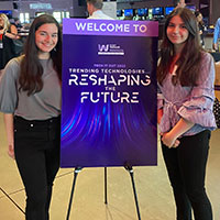 Photo of Jessica Jha and Dina Gordon at 2022 Tech It Out Conference