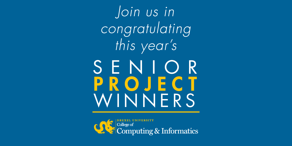 Join us in congratulating this year's Senior Project Winners