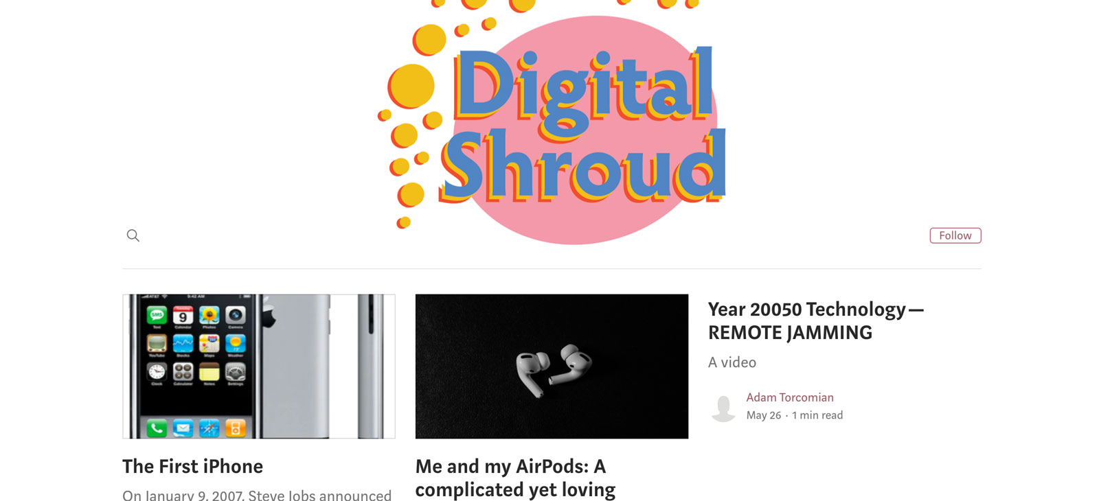 Screenshot of Digital Shroud
