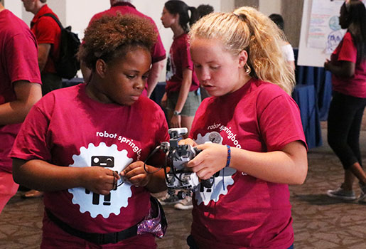 Robot Springboard camp for middle school girls 