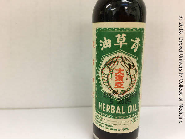 Drexel Toxicology Image Library - Herbal Oil (w/ rheum palmatum)