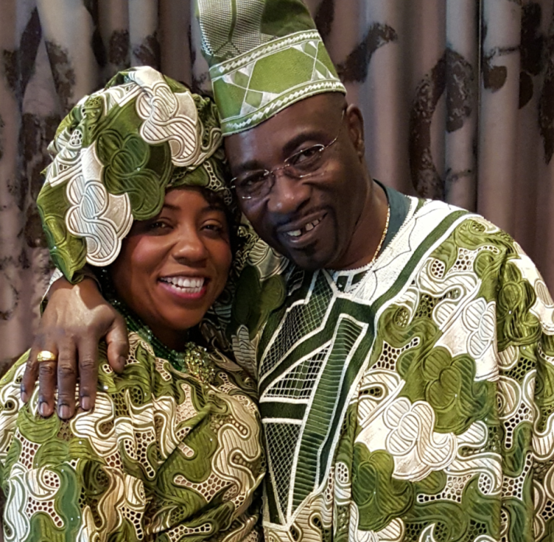 Drs. Rita and Anthony Adeniran in traditional African garb