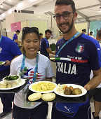 Drexel nutrition intern Leah Tsui at the World University Games