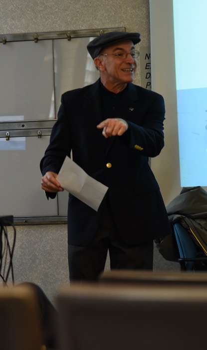 Stephen Ganbescia, PhD lecturing in classroom