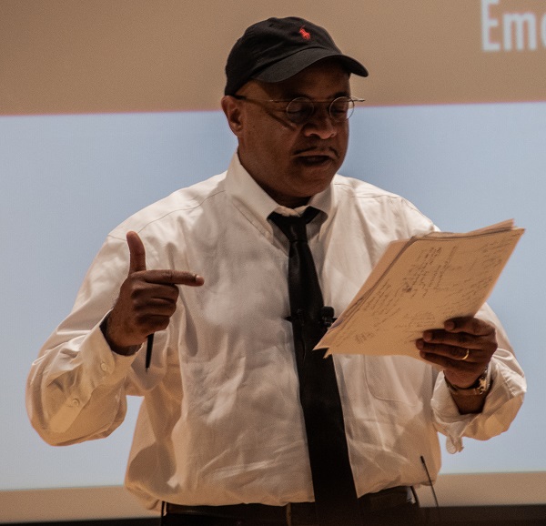 George Yancy, PhD giving a lecture at the College of Nursing and Health Professions