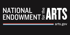 National Endowment of the Arts logo, black background with white text