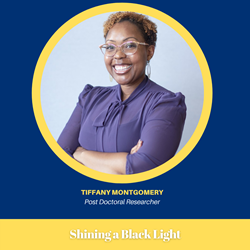 Tiffiany Montgomery-Shining a Black Light Image
