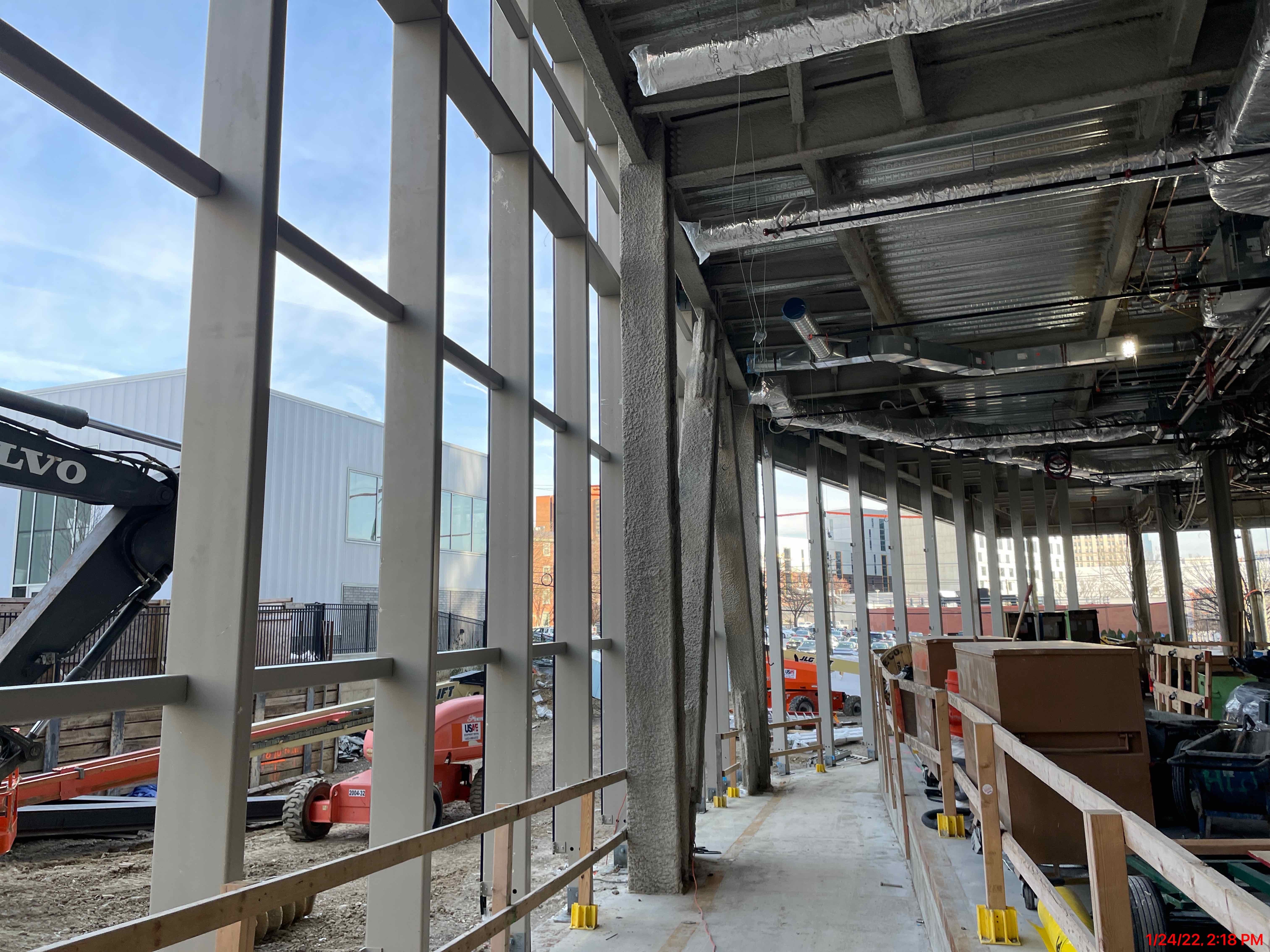 Ground floor of the Health Sciences Building looking north