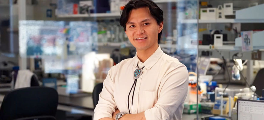 Drexel alum Sky Harper, BS chemistry '24, brings medicinal chemistry and healthcare solutions back to his Navajo community. Video: AISES