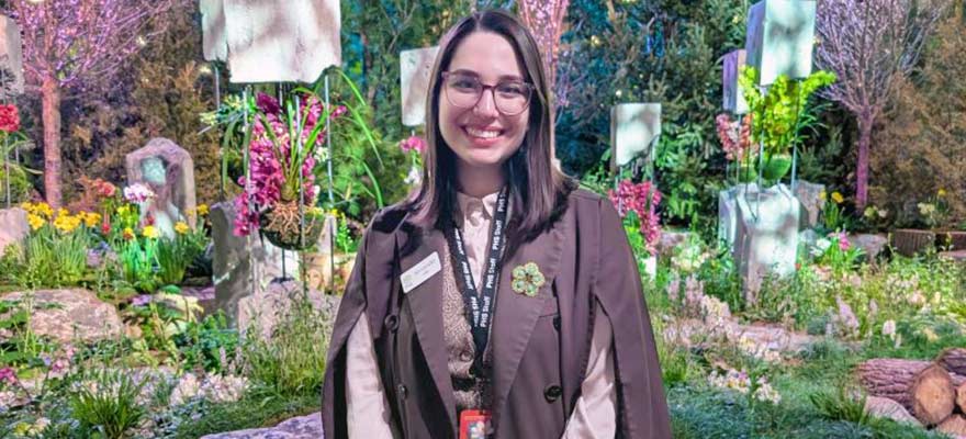 Drexel's Amanda Milo, BA/MS communication '23, serves as the manager of activations and events with the Pennsylvania Horticultural Society