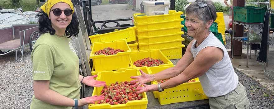 During their two Drexel co-ops with Pennsylvania Horticultural Society, Bayonne Kakhia, BS biological sciences ’26, created a virtual curriculum called 'Food As Medicine.'