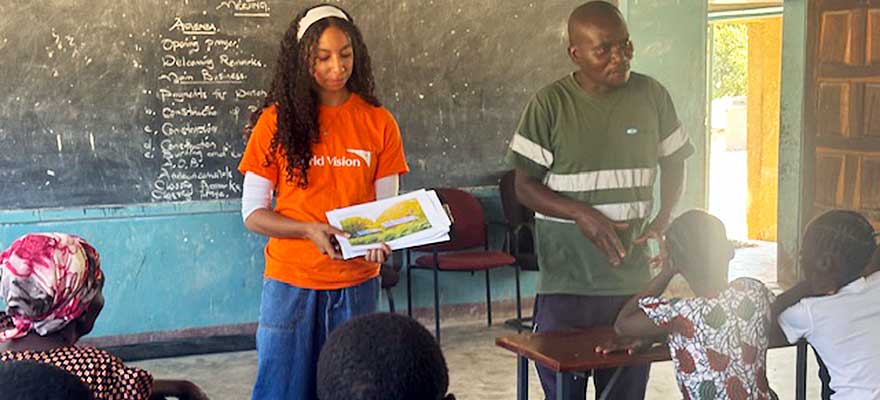 Through the Dornsife Global Development Scholars program, Niya Manning '27, worked alongside World Vision Zambia’s National WASH Team to strengthen child-centered initiatives through environmental education.