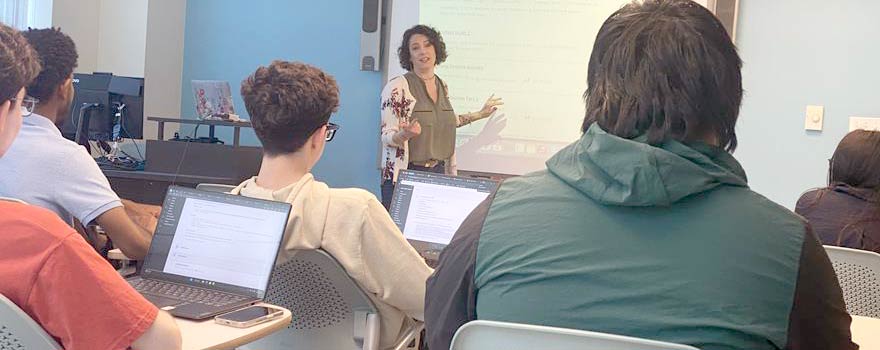Lisa DiMaio, EdD, Drexel Teaching Professor of English, strives to create a 'home away from home' for her multilingual students.