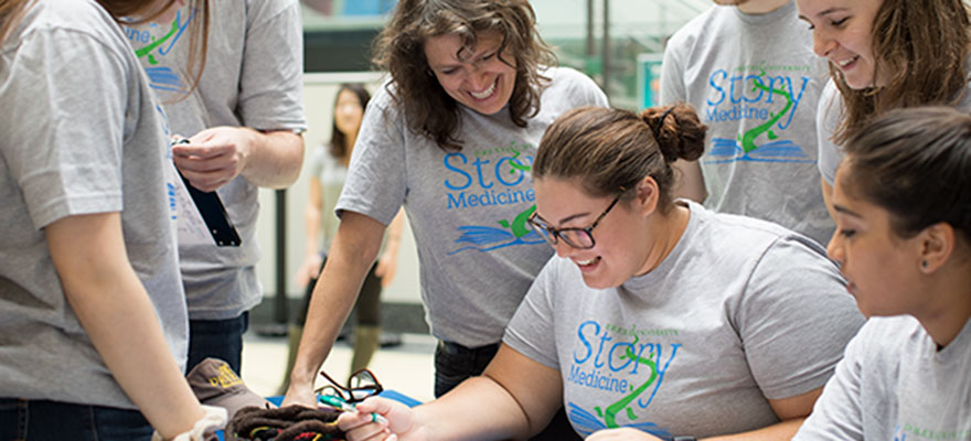 Story Medicine is Community-Based Learning Course in fiction writing and collaborative creative processes that engages pediatric patients receiving treatment at local hospitals.