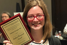 Stephanie Kerrigan receives the Physical Activity SIG Student Research Award