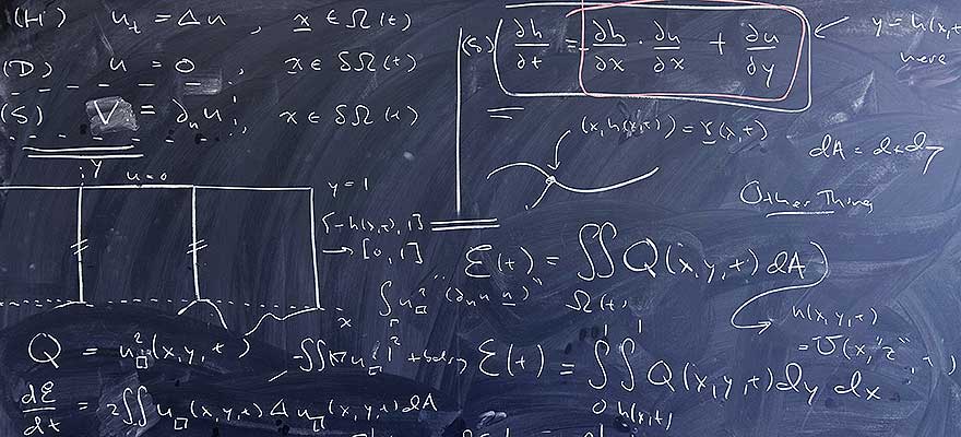 Drexel University Mathematic's Department faculty research chalkboard