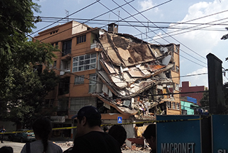 A collapsed home in Mexico City after the earthquake September 2017