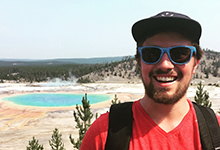Drexel Biodiversity, Earth and Environmental Science Student Nick Barber in Yellowstone National Park