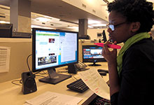 Sharee Devose while on Drexel Co-op at Voice of America in Washington, D.C.