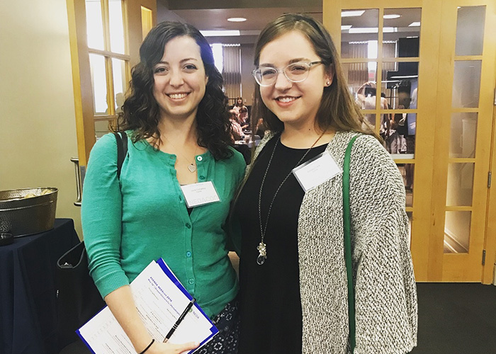 Left: Drexel WELL Center Research Coordinator Alexandra Convertino. Right: Graduate psychology student Kelsey Clark