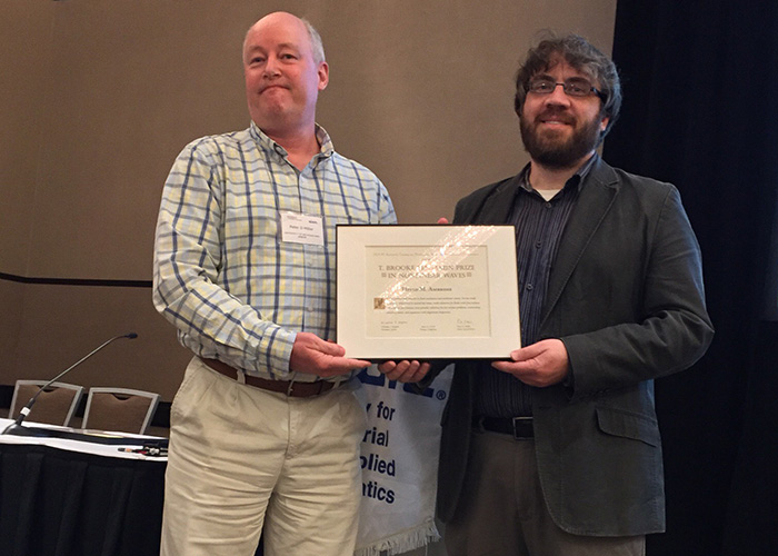 David Ambrose, PhD receives T. Brooke Benjamin Prize in Nonlinear Waves