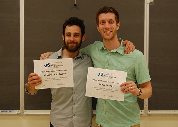 2019 Al Herr TA Awardess - Aleksandr and Joshua