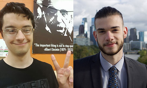 Drexel University physics undergraduate students recipients of the Goldwater fellowship in 2019