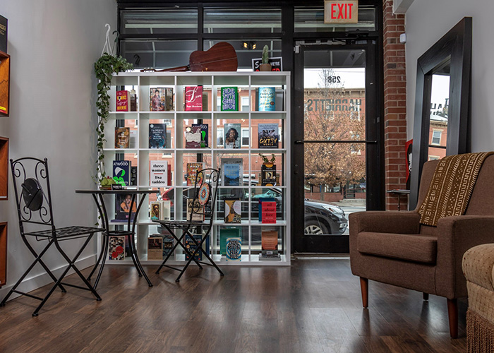 Inside view of Harriett's Bookshop in the Fishtown neighborhood of Philadelphia