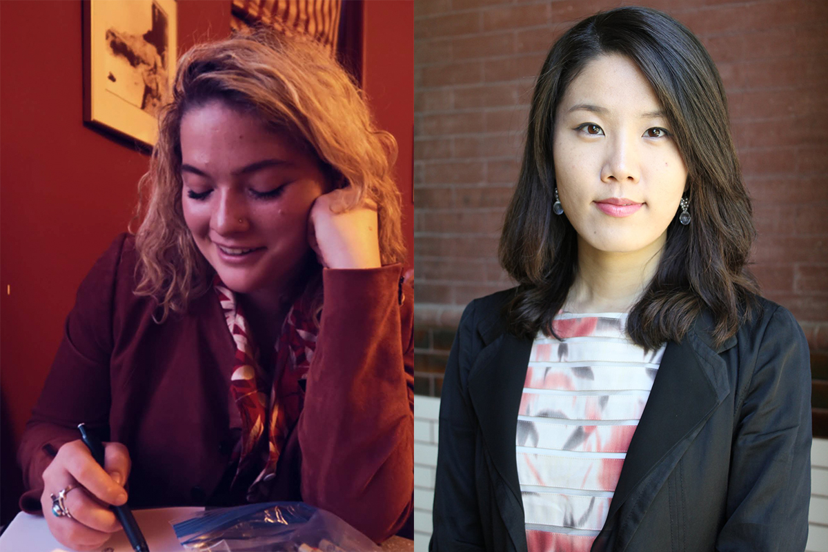 Side-by-side  photos of student Emma Whitehouse and Associate Professor Hyunmin Lee