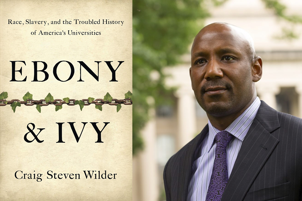 Ebony and Ivy book cover next to photo of author Craig Steven Wilder