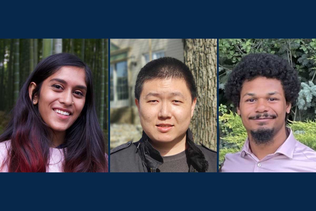 Riya Shah, Weixiang Yu and Justin Gambrell are doctoral students in Drexel University's Physics program