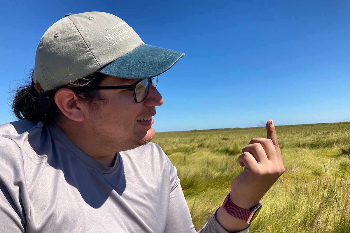 Kris Freyland in the field