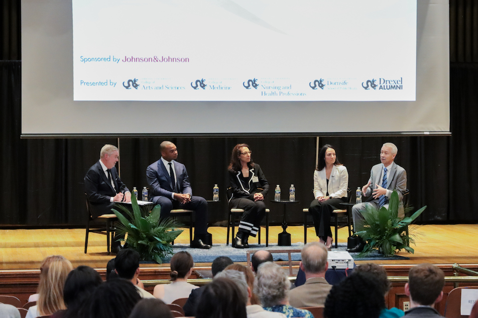 The inaugural Arts and Sciences Symposium featured a panel of Johnson & Johnson leaders