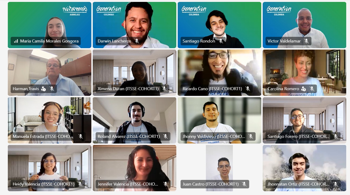 Colombian students participate in an online course with Drexel's English Language Center