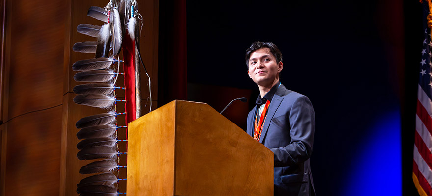 Drexel alum Sky Harper, BS chemistry '24, is the AISES –American Indian Science and Engineering Society– Senior National Student Representative.