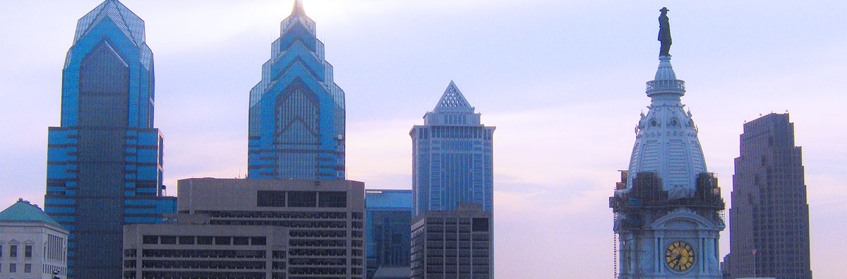 Philadelphia skyline with city hall