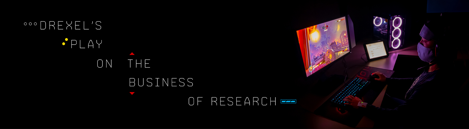 Student plays video games with brain monitoring device